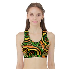 Celtic Celts Circle Color Colors Sports Bra With Border by Nexatart