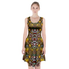 Fantasy Forest And Fantasy Plumeria In Peace Racerback Midi Dress by pepitasart