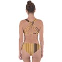 Brown Verticals Lines Stripes Colorful Criss Cross Bikini Set View2