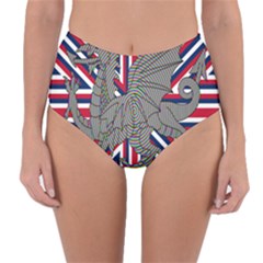Alternatively Mega British America Dragon Illustration Reversible High-waist Bikini Bottoms by Mariart