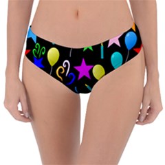 Party Pattern Star Balloon Candle Happy Reversible Classic Bikini Bottoms by Mariart