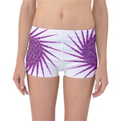 Spiral Purple Star Polka Reversible Boyleg Bikini Bottoms by Mariart