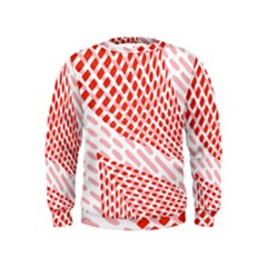 Waves Wave Learning Connection Polka Red Pink Chevron Kids  Sweatshirt by Mariart