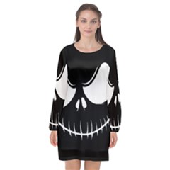Halloween Long Sleeve Chiffon Shift Dress  by Valentinaart