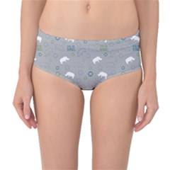 Shave Our Rhinos Animals Monster Mid-waist Bikini Bottoms by Mariart