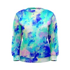 Transparent Colorful Rainbow Blue Paint Sky Women s Sweatshirt by Mariart