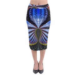 Illustration Robot Wave Midi Pencil Skirt by Mariart