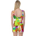 Colorful shapes on a white background                             Women s Boyleg One Piece Swimsuit View2