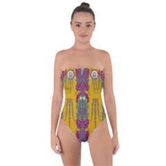 Rainy Day To Cherish  In The Eyes Of The Beholder Tie Back One Piece Swimsuit by pepitasart
