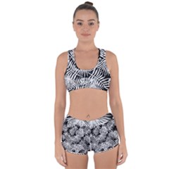 Tropical Pattern Racerback Boyleg Bikini Set by ValentinaDesign