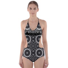 Oriental Pattern Cut-out One Piece Swimsuit by ValentinaDesign
