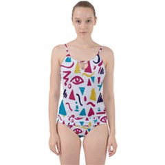 Eye Triangle Wave Chevron Red Yellow Blue Cut Out Top Tankini Set by Mariart