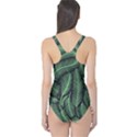 Coconut Leaves Summer Green One Piece Swimsuit View2