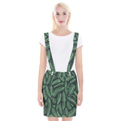 Coconut Leaves Summer Green Braces Suspender Skirt by Mariart