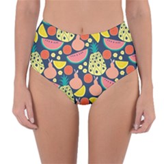 Fruit Pineapple Watermelon Orange Tomato Fruits Reversible High-waist Bikini Bottoms by Mariart