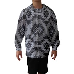 Triangle Wave Chevron Grey Sign Star Hooded Wind Breaker (kids) by Mariart