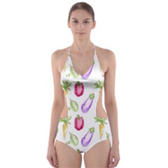Vegetable Pattern Carrot Cut-out One Piece Swimsuit by Mariart