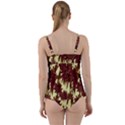 Floral Pattern Background Twist Front Tankini Set View2
