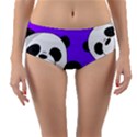 Cute pandas Reversible Mid-Waist Bikini Bottoms View1