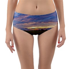 Landscape Sunset Sky Sun Alpha Reversible Mid-waist Bikini Bottoms by Nexatart