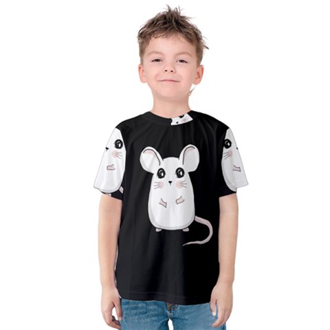 Cute Mouse Kids  Cotton Tee by Valentinaart