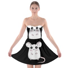 Cute Mouse Strapless Bra Top Dress by Valentinaart