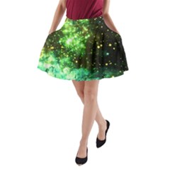 Space Colors A-line Pocket Skirt by ValentinaDesign