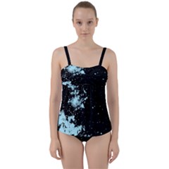 Space Colors Twist Front Tankini Set by ValentinaDesign