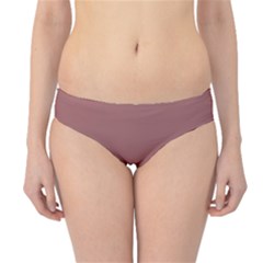 Blush Gold Coppery Pink Solid Color Hipster Bikini Bottoms by PodArtist