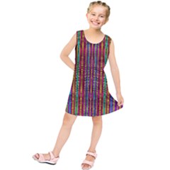 Star Fall In  Retro Peacock Colors Kids  Tunic Dress by pepitasart
