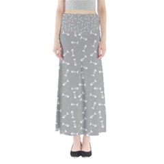 Fish Bones Pattern Full Length Maxi Skirt by ValentinaDesign
