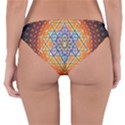 Cosmik Triangle Space Rainbow Light Blue Gold Orange Reversible Hipster Bikini Bottoms View2
