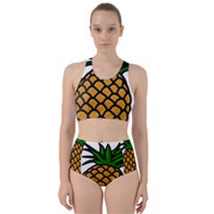 Pineapple Fruite Yellow Green Orange Racer Back Bikini Set by Mariart
