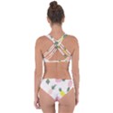 Pineapple Rainbow Fruite Pink Yellow Green Polka Dots Criss Cross Bikini Set View2