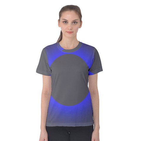 Pure Energy Black Blue Hole Space Galaxy Women s Cotton Tee by Mariart