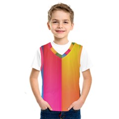 Rainbow Stripes Vertical Lines Colorful Blue Pink Orange Green Kids  Sportswear by Mariart