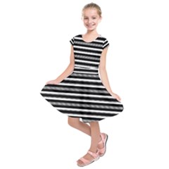 Tribal Stripes Black White Kids  Short Sleeve Dress by Mariart