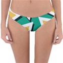 Triangles Texture Shape Art Green Yellow Reversible Hipster Bikini Bottoms View3