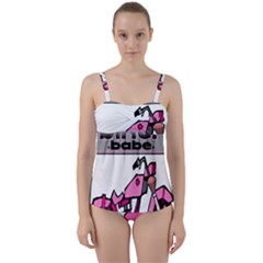 Biker Babe Twist Front Tankini Set by SpaceyQT