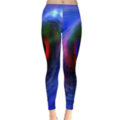 Black Hole Blue Space Galaxy Leggings  by Mariart