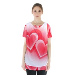 Heart Love Romantic Art Abstract Skirt Hem Sports Top by Nexatart
