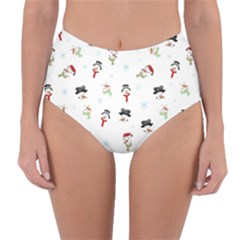 Snowman Pattern Reversible High-waist Bikini Bottoms by Valentinaart