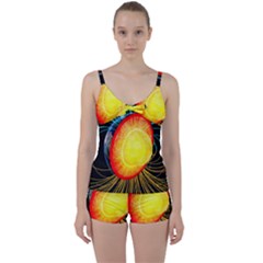 Cross Section Earth Field Lines Geomagnetic Hot Tie Front Two Piece Tankini by Mariart