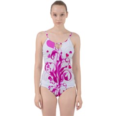 Heart Flourish Pink Valentine Cut Out Top Tankini Set by Mariart