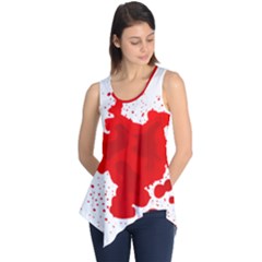 Red Blood Transparent Sleeveless Tunic by Mariart