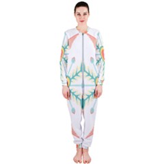 Snowflakes Heart Love Valentine Angle Pink Blue Sexy Onepiece Jumpsuit (ladies)  by Mariart