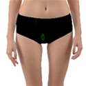 Space Green Hypnotizing Tunnel Animation Hole Polka Green Reversible Mid-Waist Bikini Bottoms View3