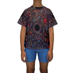 Space Star Light Black Hole Kids  Short Sleeve Swimwear by Mariart
