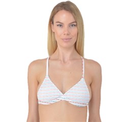 Line Polka Dots Blue Red Sexy Reversible Tri Bikini Top by Mariart
