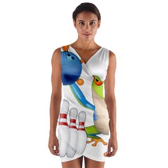 Tree Frog Bowler Wrap Front Bodycon Dress by crcustomgifts